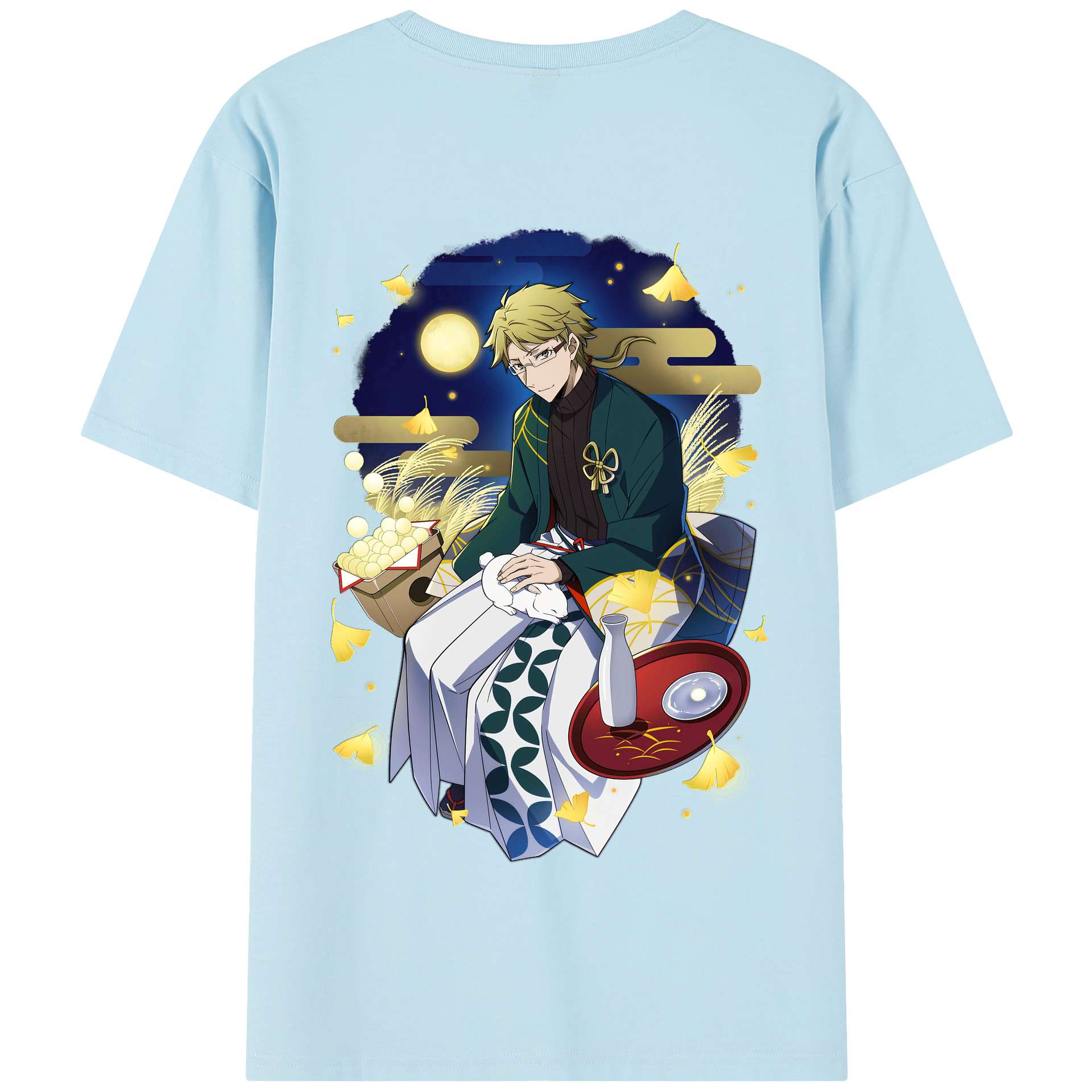 （画像用） 文豪ストレイドッグス Bungo Stray Dogs 綿100％半袖Tシャツ（背面プリント）